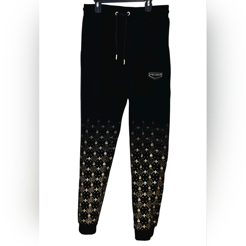 Supply And Demand New York City Black/Gold Mono Jogger,Medium,NWT